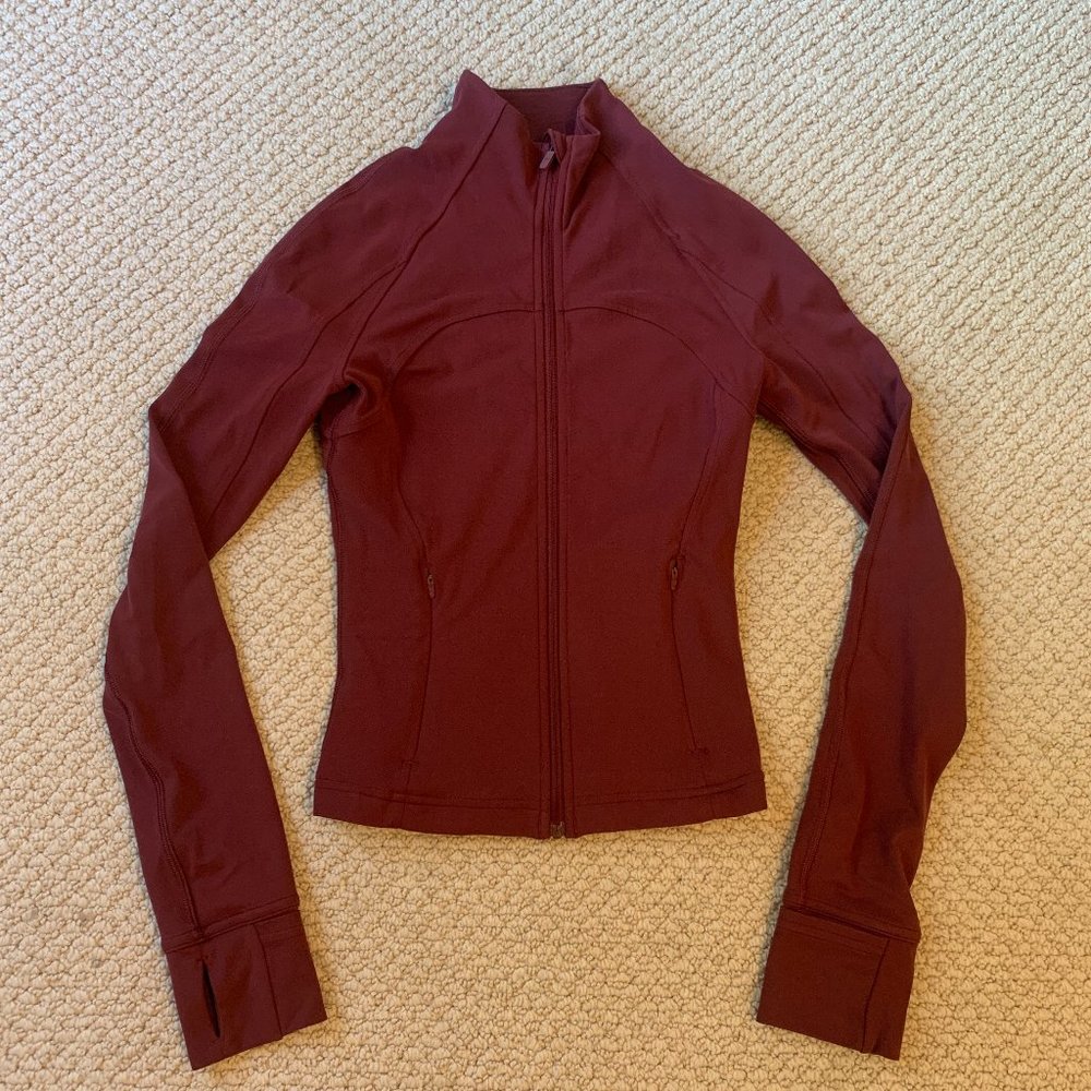 Lululemon Cropped Define Jacket in Red Merlot